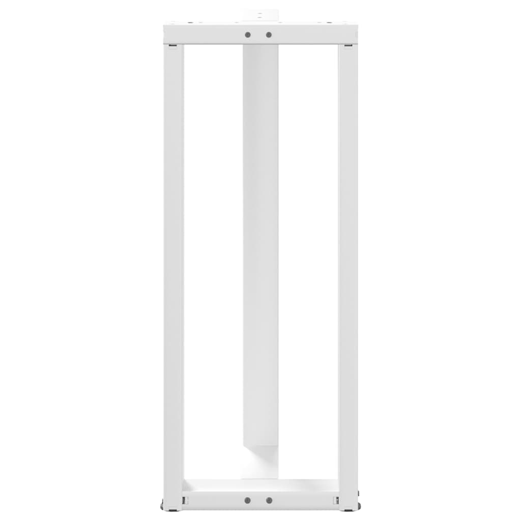 Vidaxl Nogi Do Stołu Barowego, 2 Szt., Białe, 50X35X(100-101) Cm, Stal