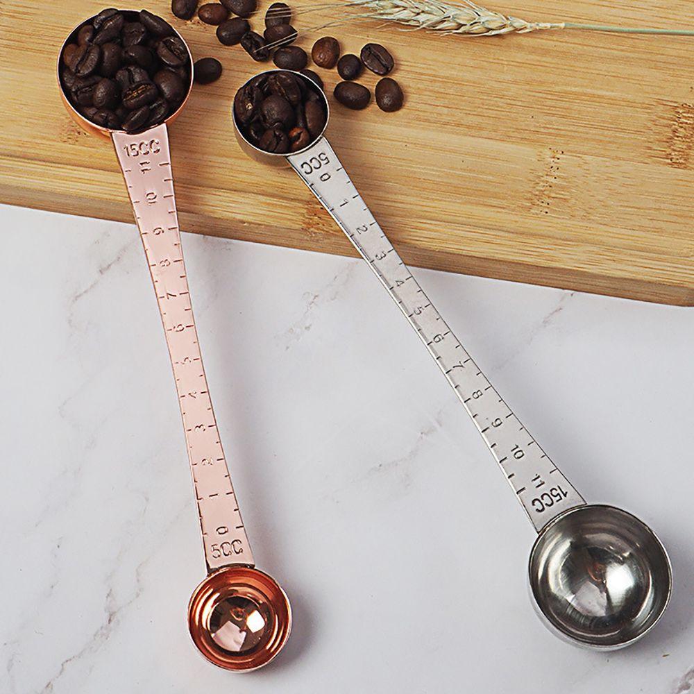 5 CC со шкалой измерения длинной ручкой двойной головкой ложка кухонные принадлежности совок для кофе мерная ложка