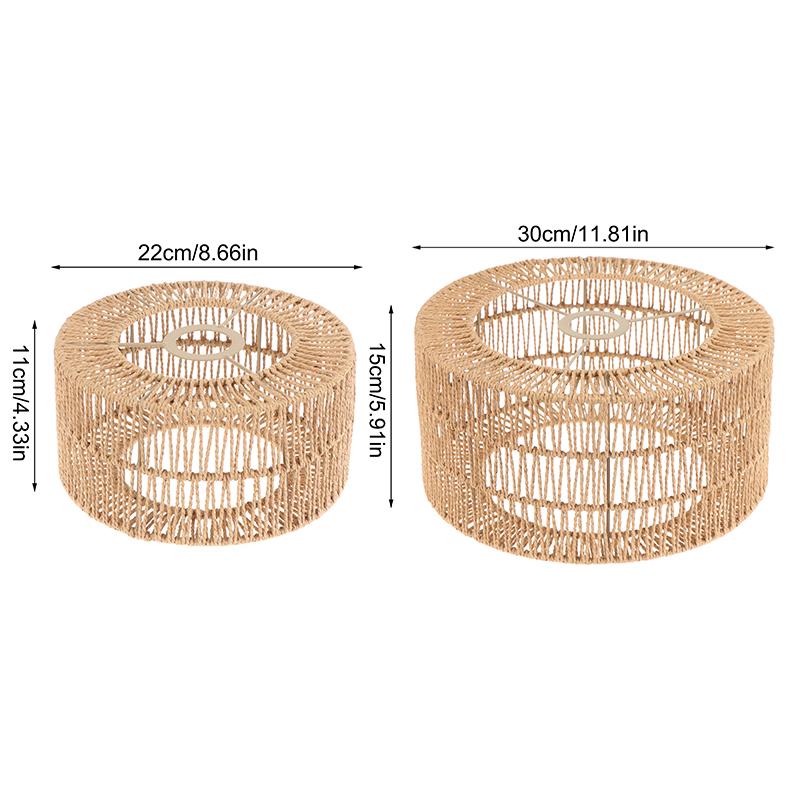 Плетеная абажур-люстра из бумажной веревки, защитный кожух для лампочки, подвесной абажур для ресторана, чайной комнаты, гостиной