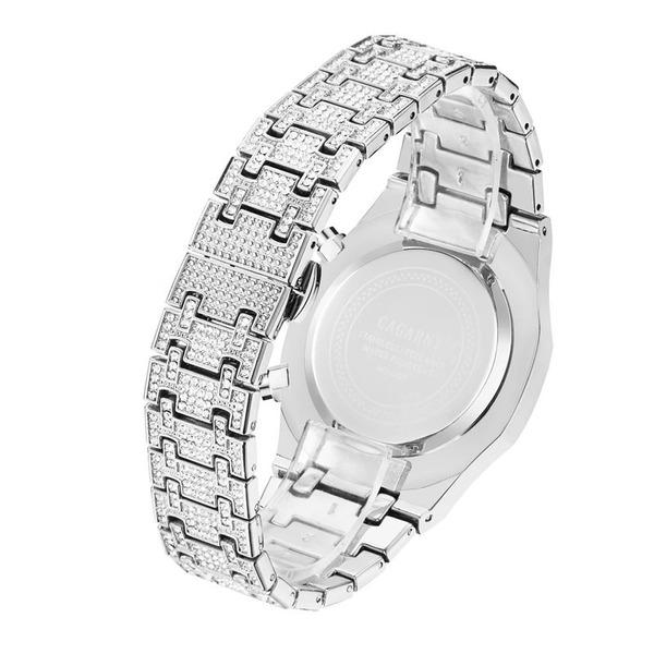AAA CZ AP Full Bling Diamond Watch для мужчин Хип-хоп Iced Out Мужские часы Роскошные кварцевые часы Мужские водонепроницаемые хронограф Montre Homme
