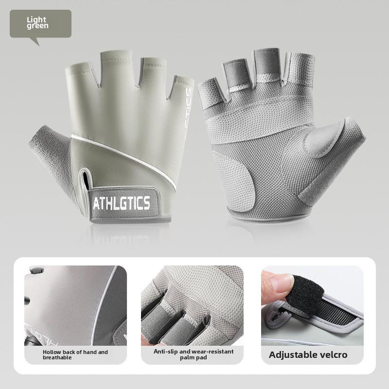 1 пара дышащих перчаток для велоспорта, перчатки для тренировок в спортзале для мужчин и женщин, перчатки без пальцев для поднятия тяжестей, тренировок, фитнеса