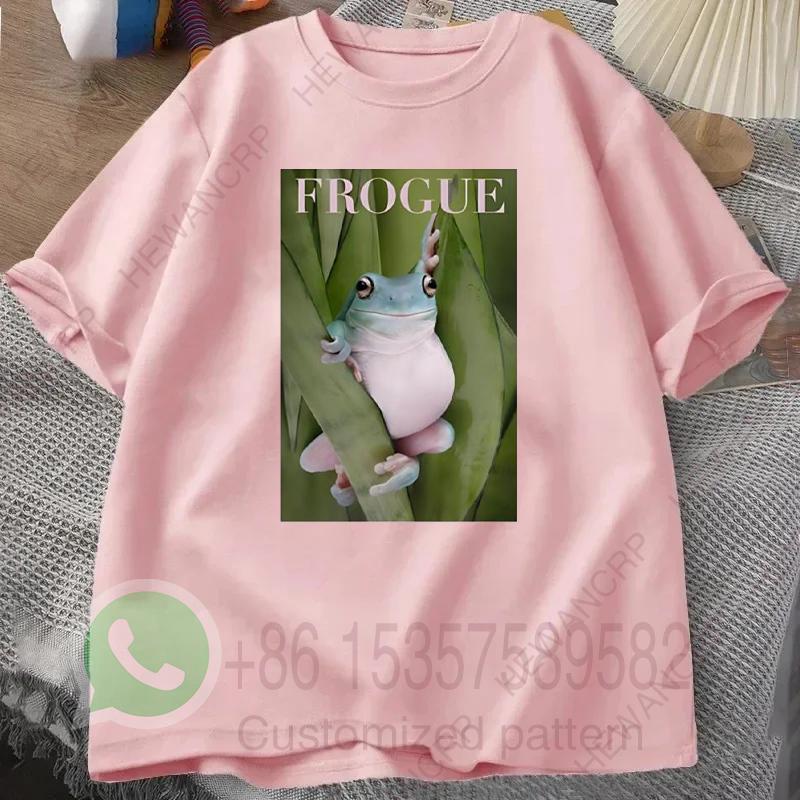 Футболка Frogue Мужской Спортивный костюм Хлопковые Короткий рукав Круглый вырез Пуловер Дышащий Повседневный Спортивная одежда Харадзюку Ретро Уличная одежда