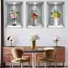 Wei Mo Xiang Green Plant Three-Panel Self-Adhesive Decorative Wall Sticker for Home & Hotel