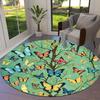 1pc Office Carpet Chair Mats Butterfly Garden Round Rug Perfect for Decorating Office Chairss, Or Bedrooms.YDT376