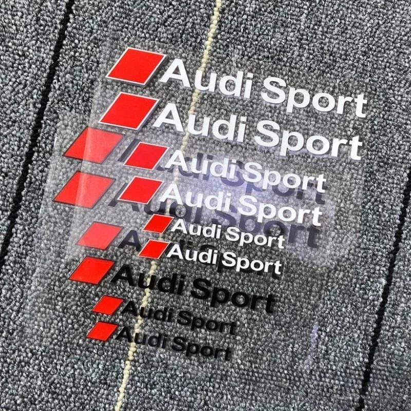 Для Audi RS3 для AUDI A3 A4 A5 A6 A7 A8 S8 RS5 RS3 RS6 Q5 Q7 S3 S4 S5 S6 S7 TT TTS Sport 6 шт. Модифицированные наклейки на крышки тормозных суппортов колес автомобиля