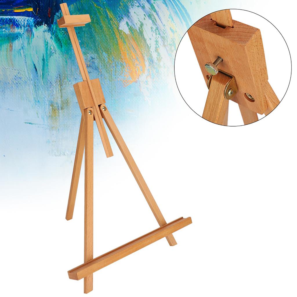 Miniature Wooden Easel Beech HJ‑6 Tripod Desktop Advertising Display Oil Painting