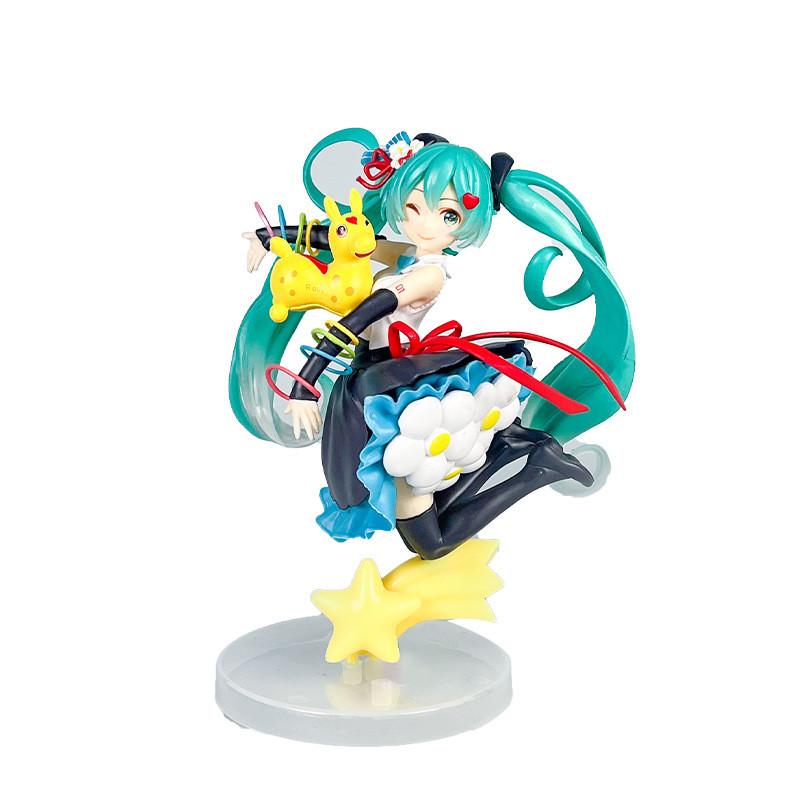 Юбка Мику Хацунэ с цветами, Прыгающая модель, Украшение для рабочего стола и комнаты