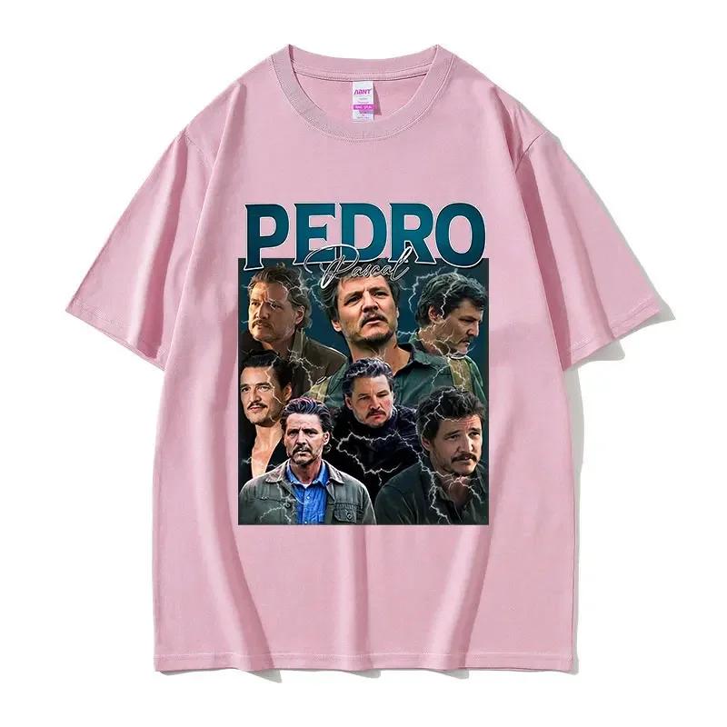 Customization Shirt Actor Pedro Pascal Graphic Print T Shirt Unisex's Retro O-Neck High Quality Fashion T-shirts Summer Oversized C