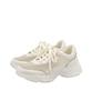 Кеды PH33205 WHITE LL на шнурках с бусинами и блестящей сеткой
