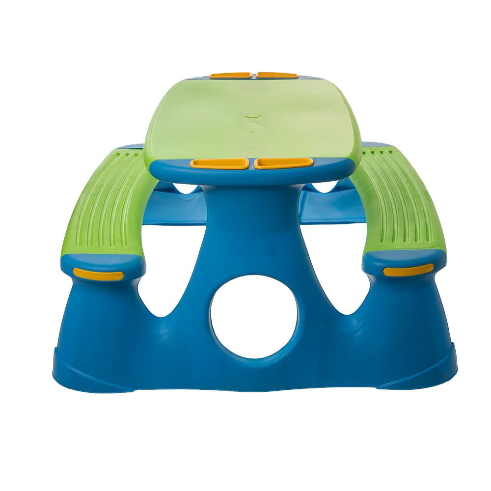 picnic table with benches for children
