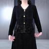 Spring Luxury Sequin Lace Velvet Embroidered Casual Dress for Plus-Size Women