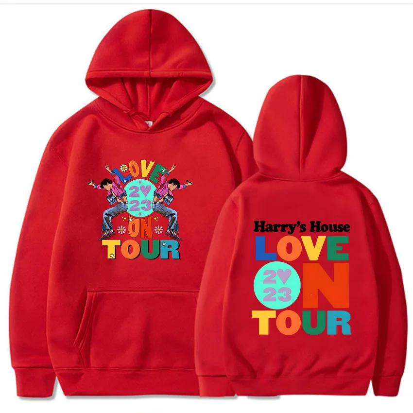 Худи Harrys House Love on Tour Мужская уличная одежда с принтом Оригинальность Эстетичная толстовка Унисекс Осеннее флисовое худи