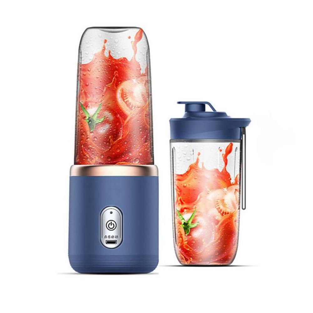 Портативная электрическая соковыжималка 400 мл, 6 лезвий, чашка для фруктового сока, USB перезаряжаемая автоматическая маленькая соковыжималка, блендер для смузи, кухонный комбайн