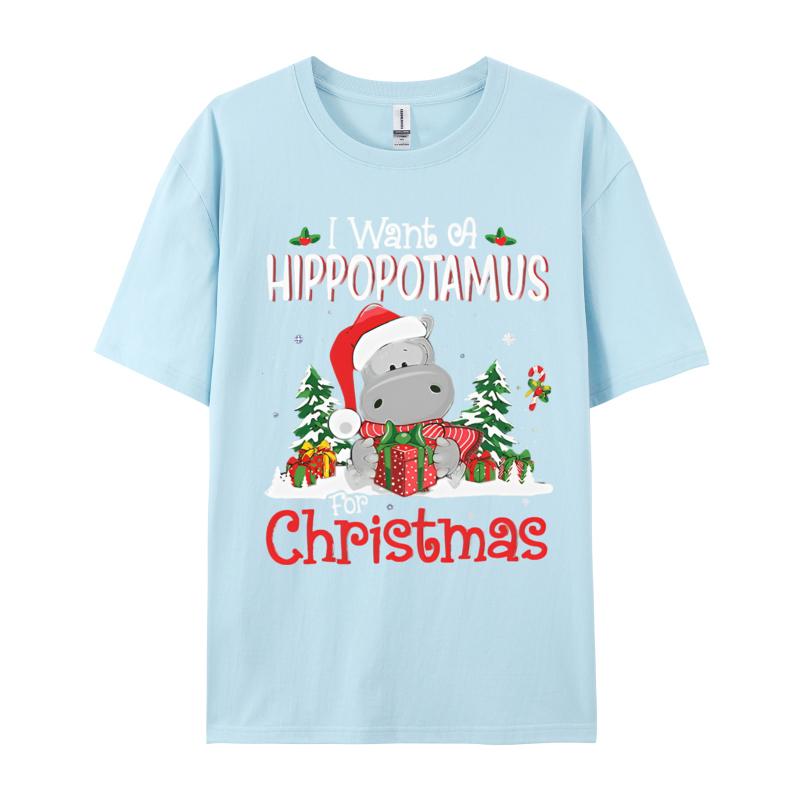 Unisex Retro I Want A Hip Popotamus Christmas Tshirt Unisex TShirt Cotton Tees Harajuku TShirt Anime Printed Tshirt