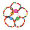 5Pc Lovely Kids Children Wood Elastic Bead Bracelets Birthday Party Jewelry Gift