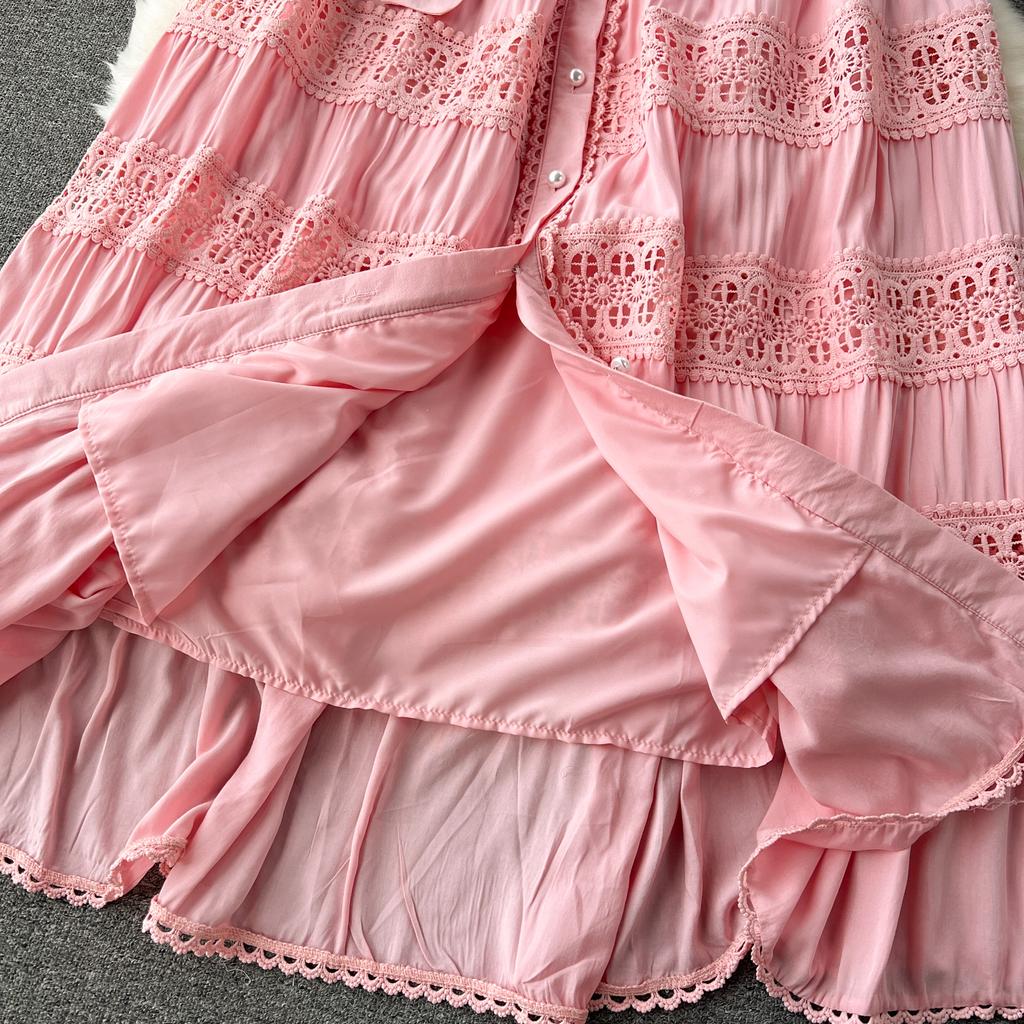 Роскошные вечерние кружевные длинные платья для подиума, женское однобортное однобортное однобортное лоскутное бандажное платье с рукавами-фонариками