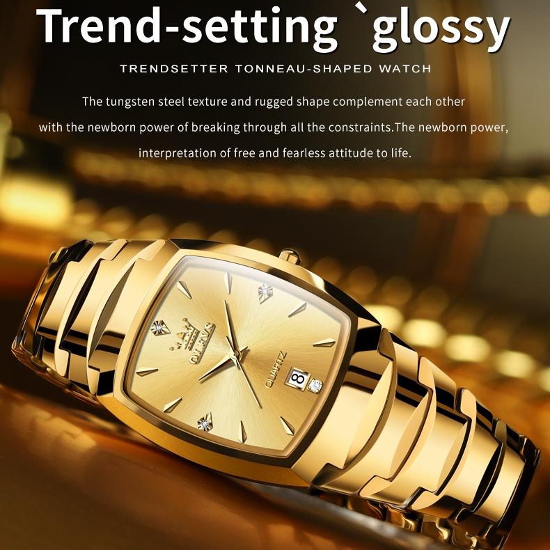 OLEVS Брендовые керамические кварцевые часы, новые водонепроницаемые мужские часы для деловых пар, мужские часы