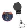 Retractable Keychain Badge Holder Reel with Multitool Carabiner Clip Heavy Duty Key Ring Steel Wire Lanyard Name Tag Stationery