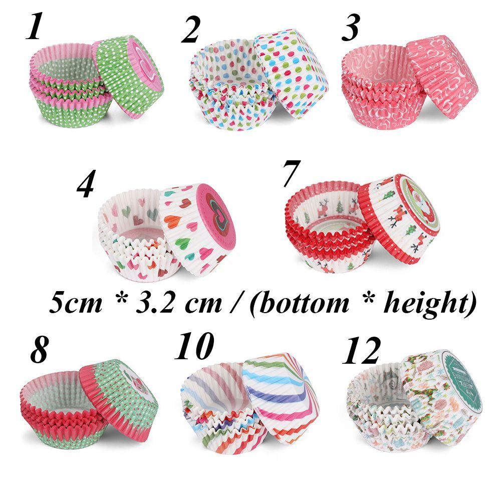 & Kitchen Liner Pastry Tools Cake Paper Cups Muffin Cases Cupcake Wrappers Santa Claus Christmas