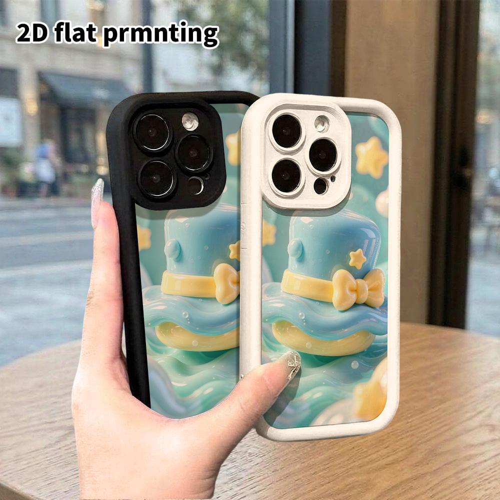 Phone Case: 2D flat design suitable for iPhone 18 17 16 15 14 13 Pro protective case, magic hat, perfect Christmas and Halloween holiday gift