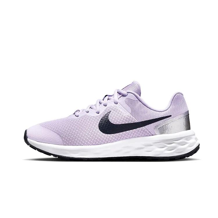 Nike Revolution 6 Grade School 'Violet Frost' (Unisex) Violet Frost / Metallic Silver / Vivid Purple / Thunder Blue Running Shoes DD1096 500