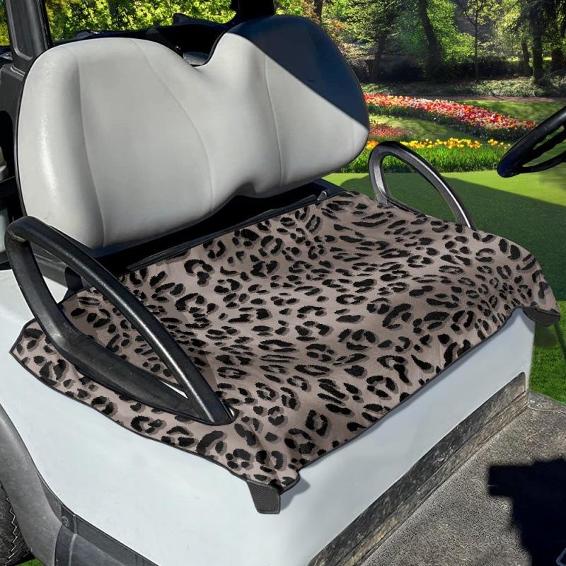 Printed Golf Cart Towel Cart Seat Cushion Towel Leopard Print Sightseeing Car Seat Cover
