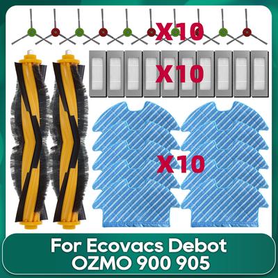 Подходит для Ecovacs Debot OZMO 900 DN55 905 Роликовая Основная Щетка Hepa Фильтр Салфетки для Швабры Аксессуары для Роботизированного Пылесоса Замена
