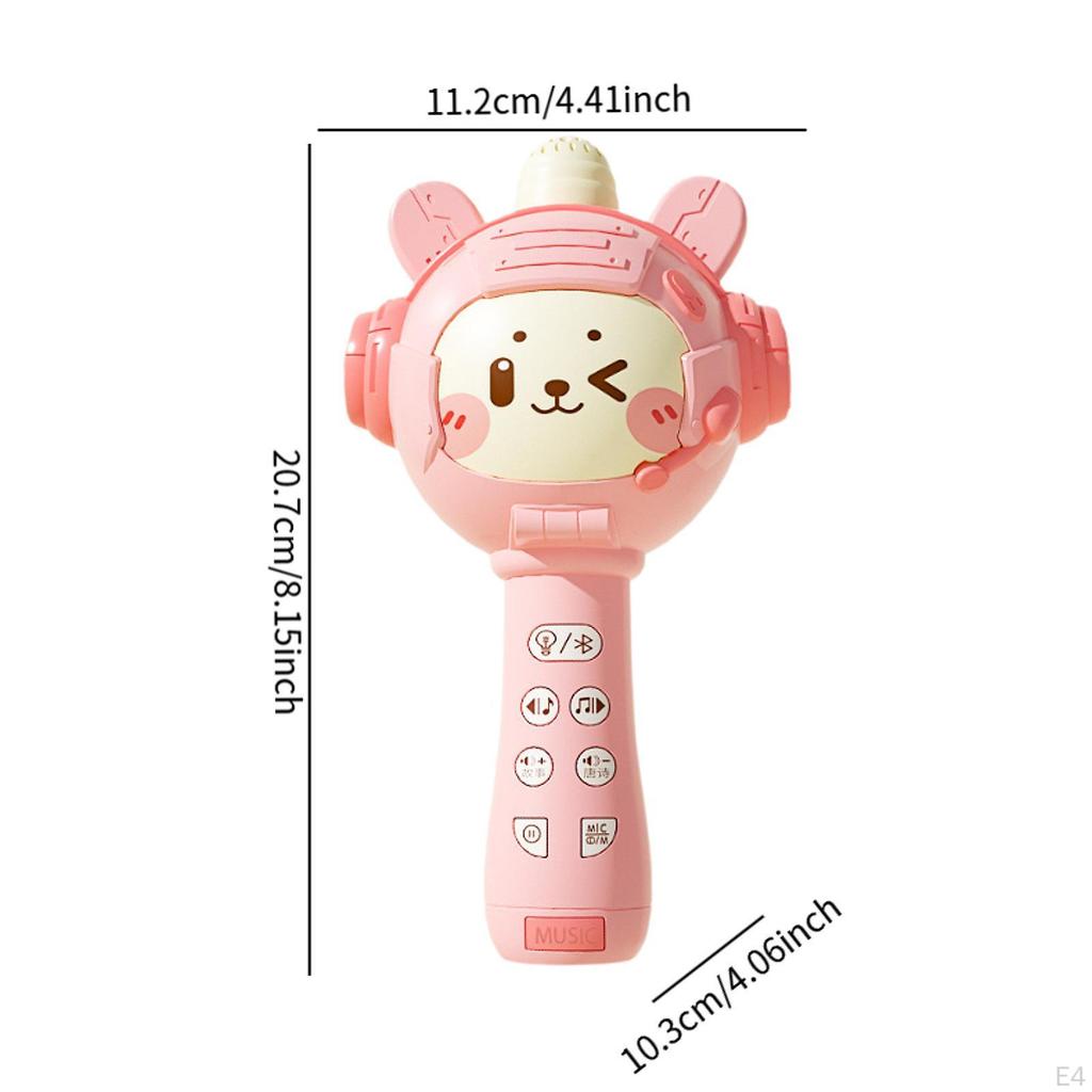 Танцующий светодиодный микрофон, динамик, детская машинка, игрушечный диктофон, зарядка, пение для взрослых от 3 лет