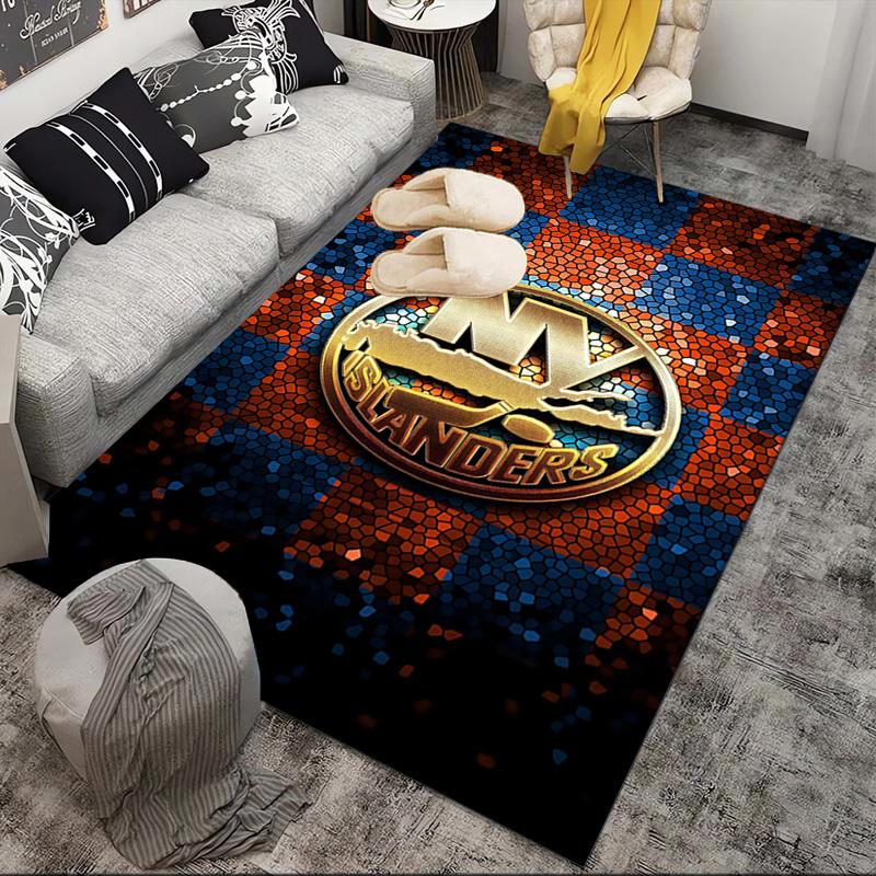 Islanders Hockey Pride Area Rug Suitable for Indoor And Outdoor,Carpets for Kitchens, Homes, Offices, Living Rooms,Home Decor,Christmas Gift