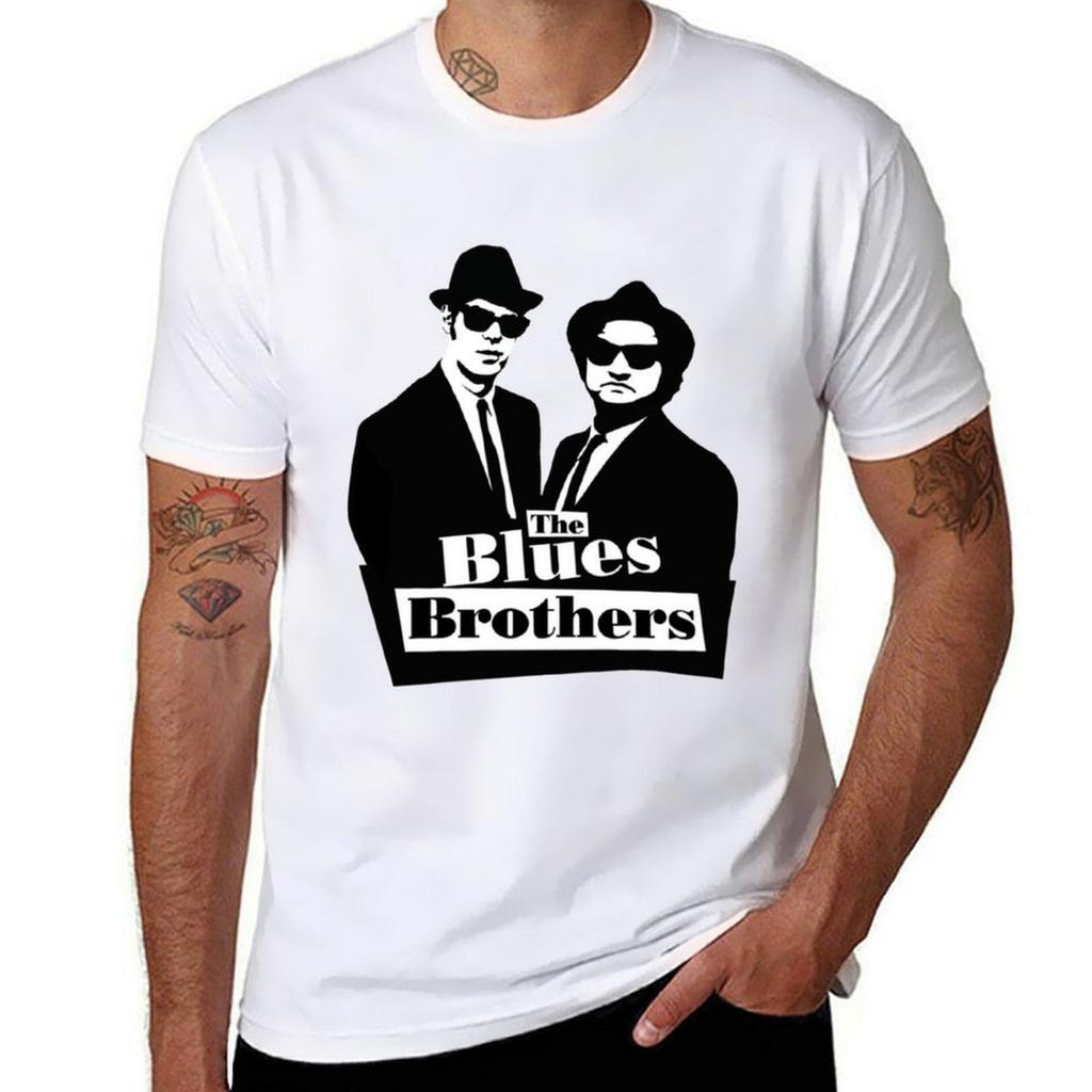 Футболка Blues Brothers Мужская Хлопок Хлопковые Футболки Мужские 100% Футболки для Мужчины Хлопок Мягкая Футболка