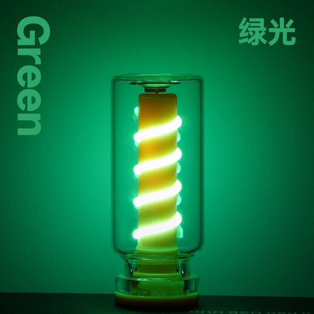 Transparent Spring Touch Dimmable USB Night Light, Portable LED Bedside Lamp