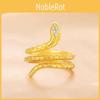 Eyecatching Snake Gold Ring For Men Featuring Dazzling Diamonds And Elements Zodiac
