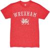 WREXHAM Логотип Премиум Винтажная Трехнитка с Узелками Футболка Красная - 1863FC Унисекс Футболка