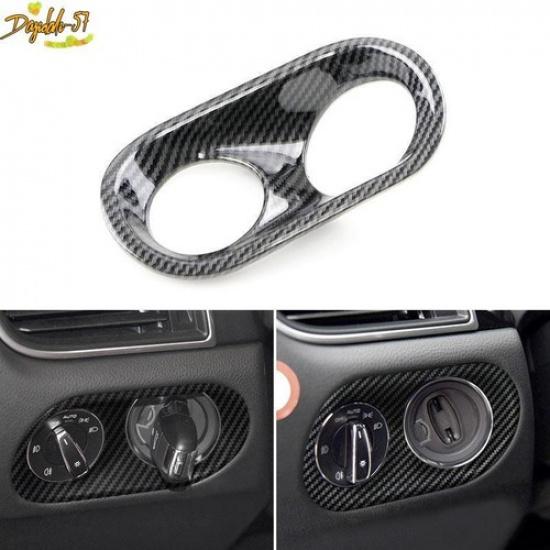 ABS Carbon Fiber Headlight Switch Button Cover For Porsche MACAN 2014- New