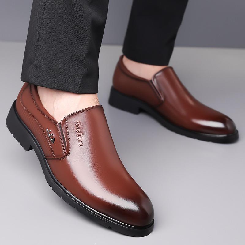 British Large Size 35-50 Men's Dress Shoes Spring Autumn New Designer Leather Shoes Men Fashion Black Solid Color Loafers Male