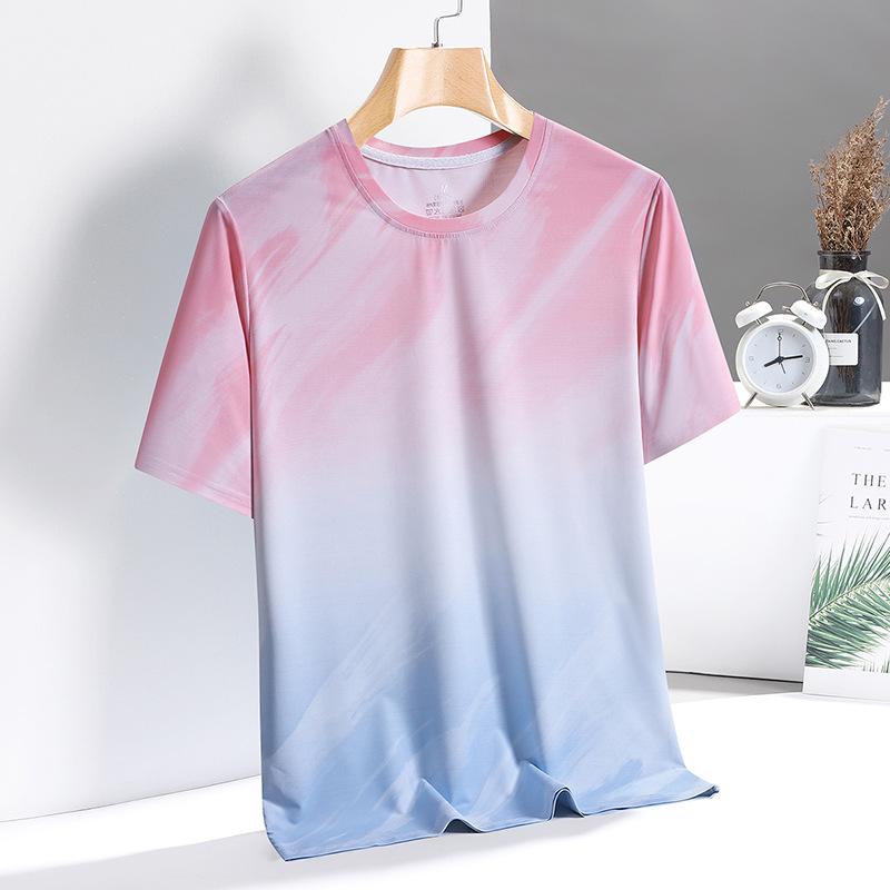 Мужская быстросохнущая футболка с круглым вырезом Ice Silk Cool Breathable с короткими рукавами и коротким рукавом