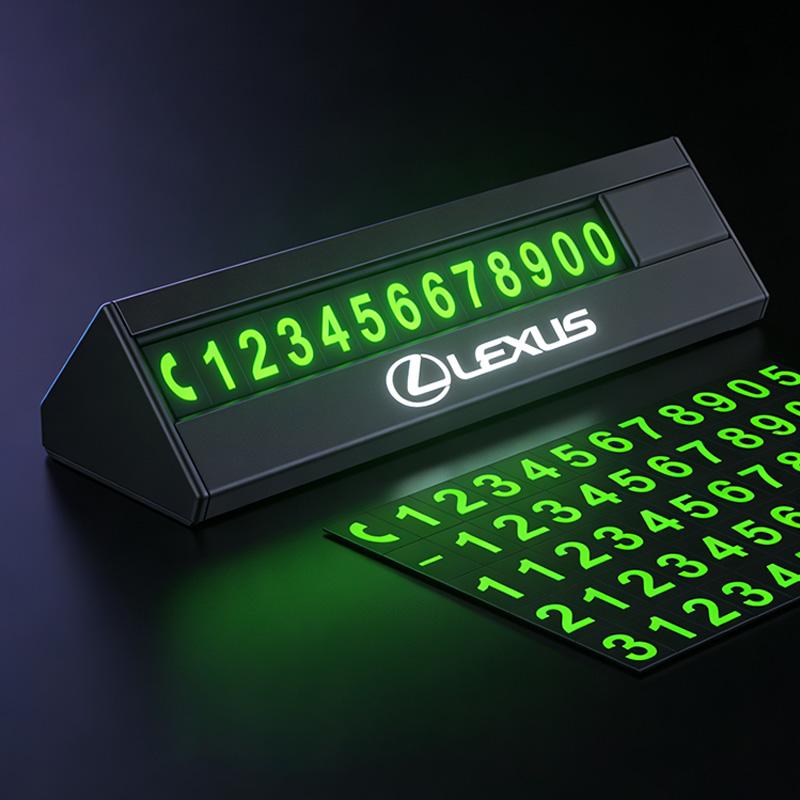 Car Temporary Parking Card Magnetic Phone Number Plate For Lexus F-SPORT ES RX NX LS UX LM LX GX LC RZ IS CT GS RC HS SC TX LBXLY8