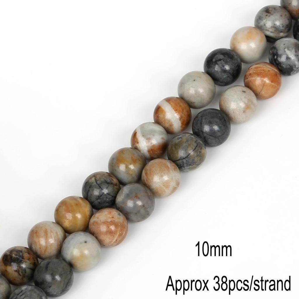 4/6/8/10/12 мм бусины из натурального камня круглые великолепные матовые свободные бусины Пикассо для изготовления ювелирных изделий своими руками ожерелье браслет