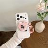 Розовый Сердечный Щенячий Магнитный Чехол для Телефона для iPhone 17/16 Pro Max/15 Pro - Японский Корейский Стиль