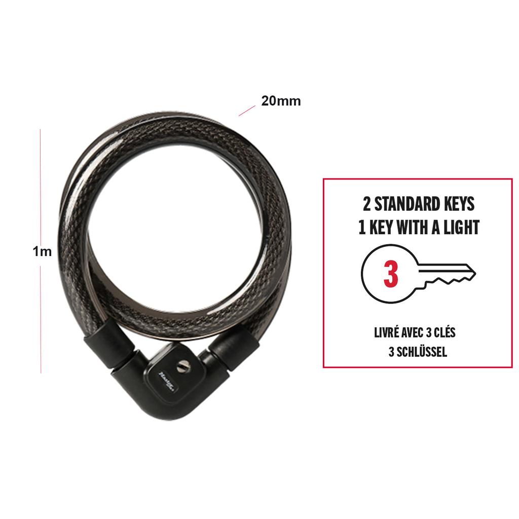 Master Lock Motorbike Lock Cable, 3 Keys, 100 cm x 20 mm