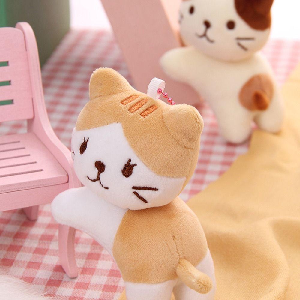 Брелок Котенок с Кривой Головой с Ключевой Пряжкой в Корейском Стиле, Подвеска в Виде Мультяшной Куклы, Украшение