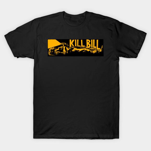 Мужская черная футболка с принтом Kill Bill - Заживо погребенный Без вырезания Термотрансферный принт Хлопковая футболка