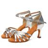 Women Tango Ballroom Latin Waltz Dance Girls Party Shoes High Heeled 7CM