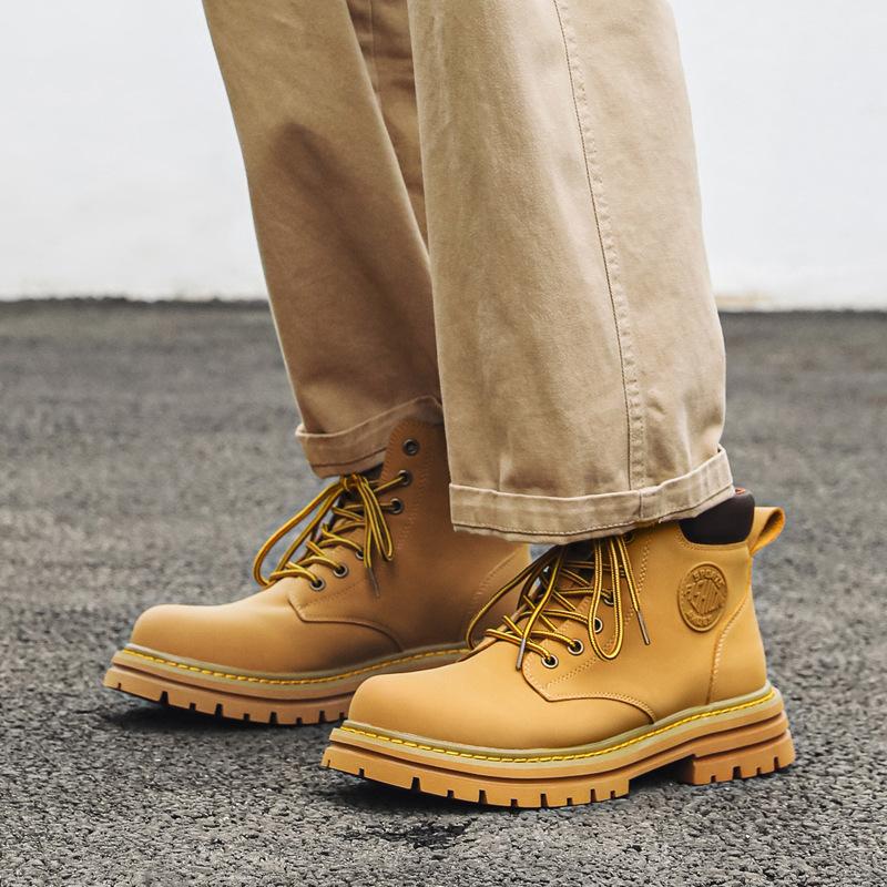 Ботинки мартинс 2024 новые весенне-осенние матовые рабочие парные ботинки цвета ревеня ретро тренд универсальные короткие ботинки 6518-J