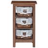 Side Table Brown 38 x 28 x 72 cm Solid Mahogany Wood