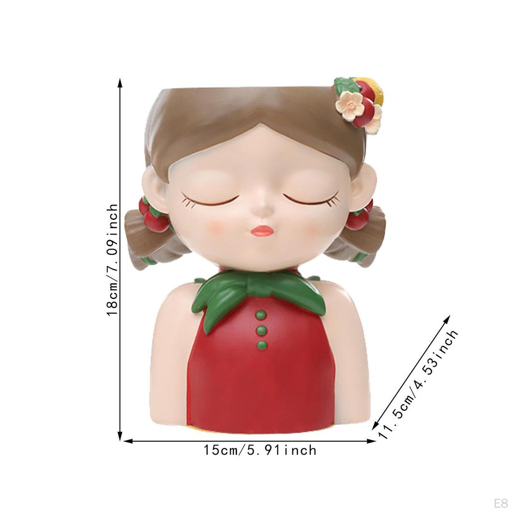 Ваза-бюст, комнатный цветочный горшок, декоративная фигурка в форме девушки-цветочницы, кашпо для офиса, балкона