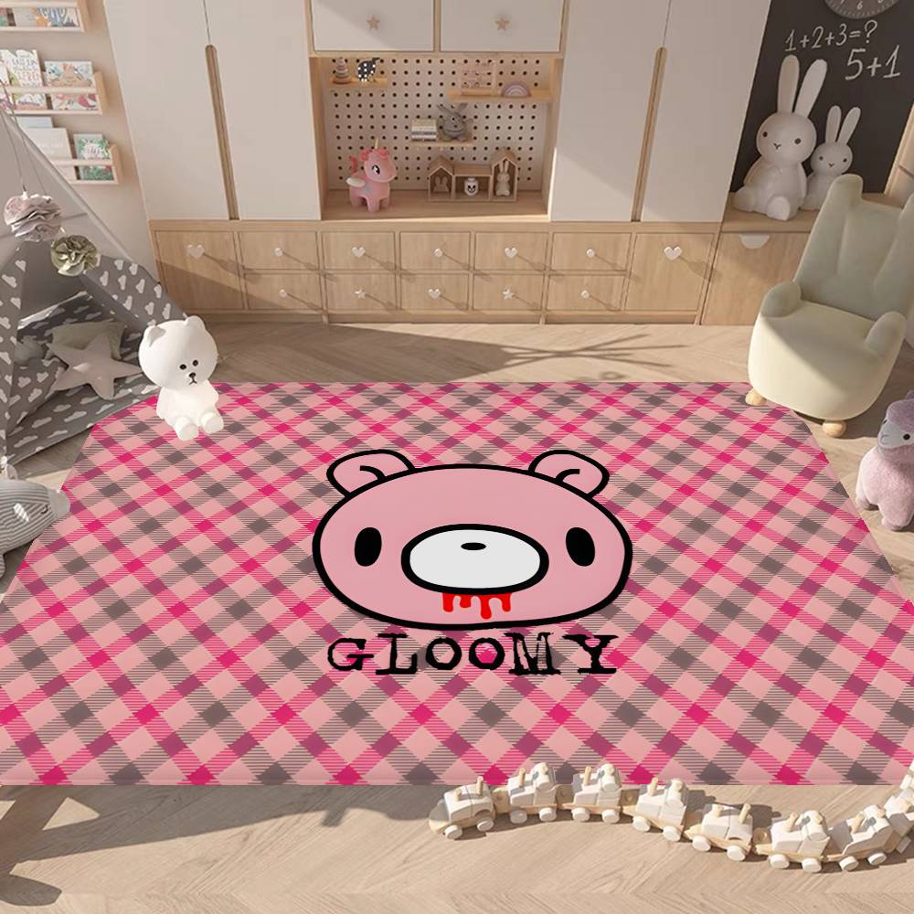 Popular Character G-Gloomy B-Bear Floor Mat Rectangle Anti-slip Home Soft Badmat Front Door Indoor Outdoor Mat Hotel Decor Mat