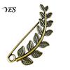 Coats Decorative Pin Vintage Bronze Safety Pin, Large Feather Bird Leaf Flower Lapel Men Women Brooch for Coats, Jackets, Hats, Bags Alloy Clothing