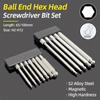 Набор шестигранных отверток с шаровым наконечником, шестигранный ключ, отвертка, сверло с хвостовиком 1/4 дюйма, магнитная сталь S2 65/100 мм, ручные ремонтные инструменты