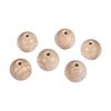 Raw Wood Balls, Drilled, 25mm, 6mm Bore, 6pcs